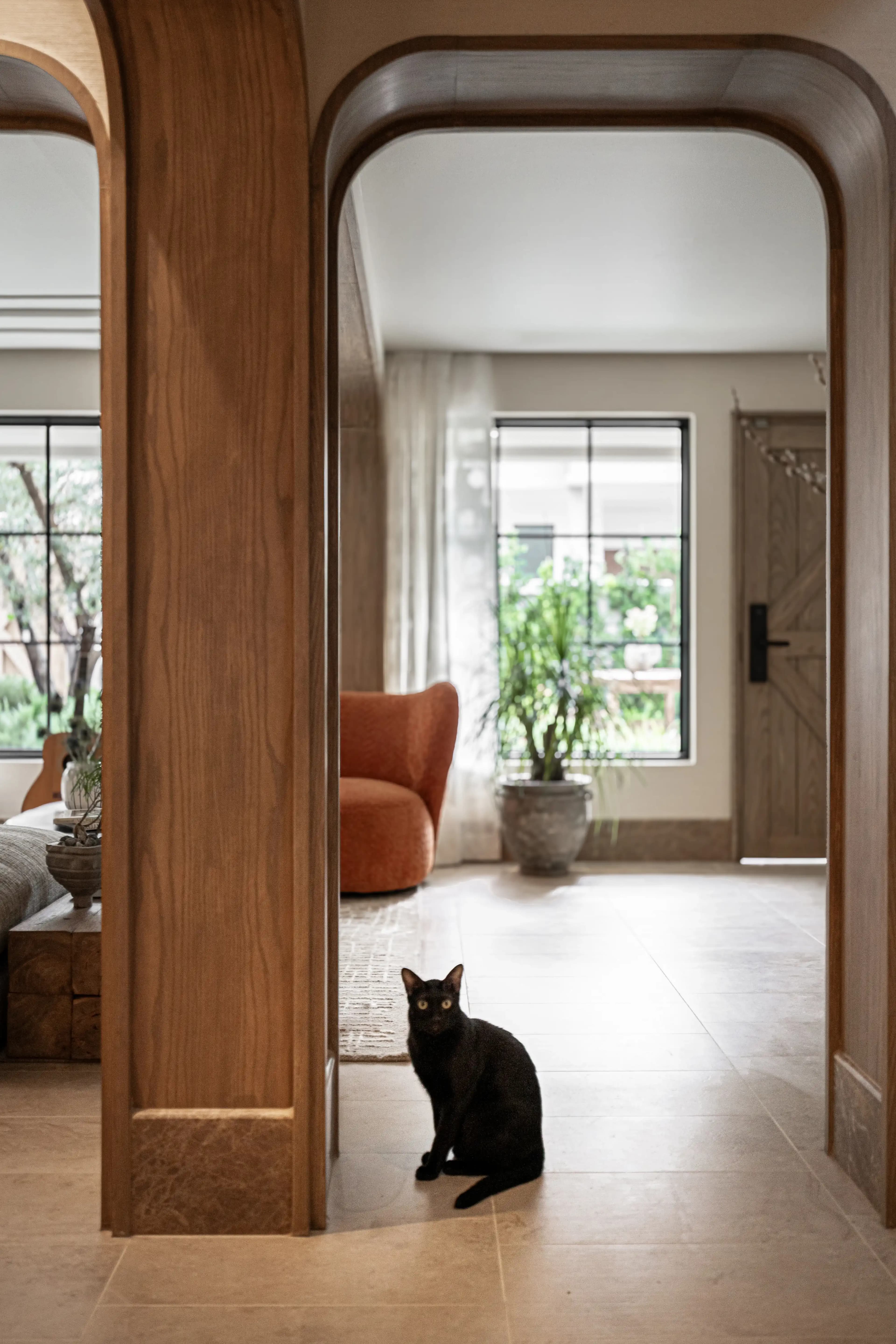 Warm, crafted interior at Anantara Chiang Mai