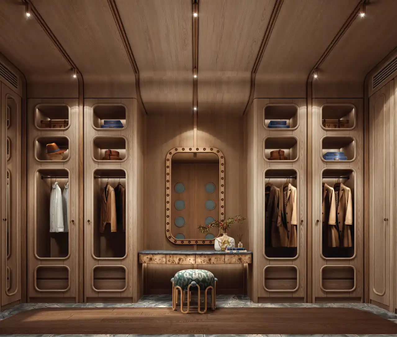 MASTER WALK-IN CLOSET — THE WARDROBE SUITE SUITE